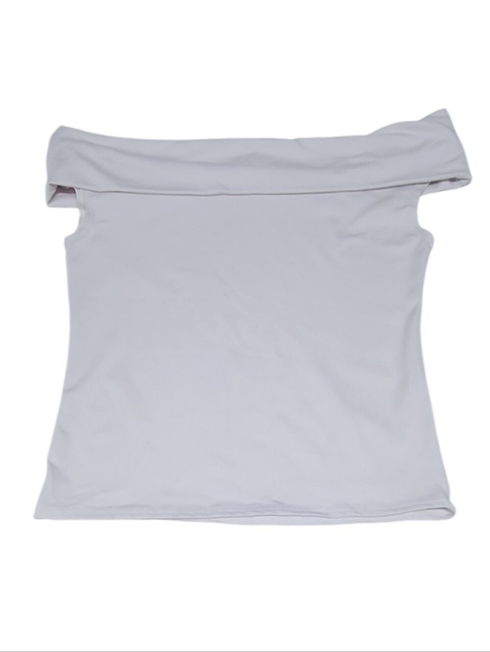 Vintage Younique Clothing Off The Shoulder Top White Slinky Knit Medium Y2K USA - Picture 2 of 3